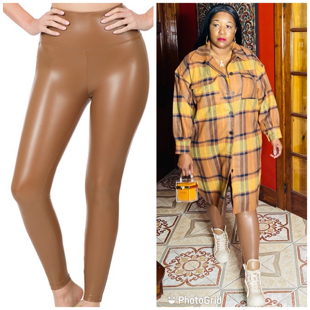 Faux leather leggings